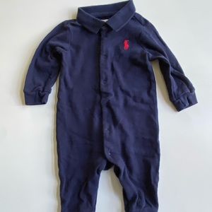 Ralph Lauren Navy Polo Romper